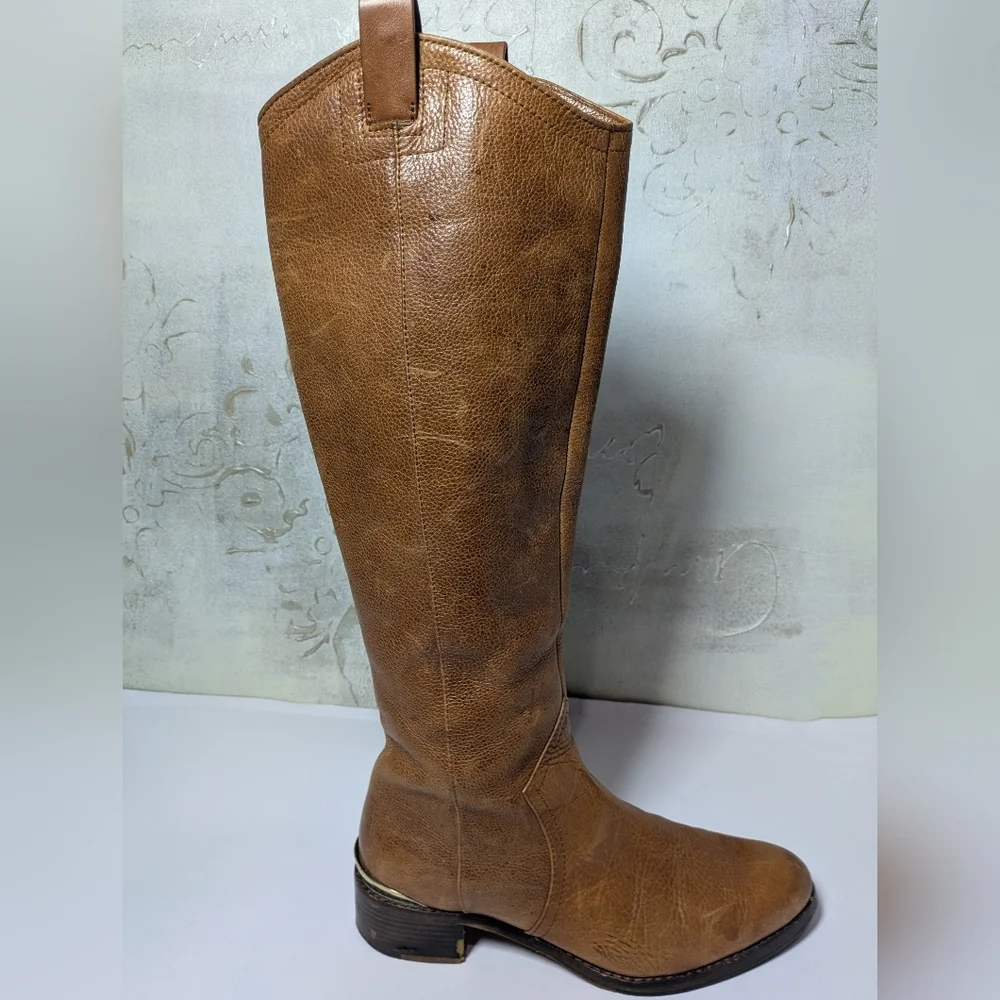 Louise et Cie Tan Leather Over-the-Knee Riding Boots